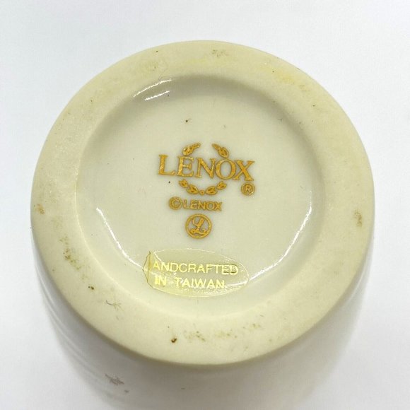 Vintage Lenox Small Mirage Collection Textured Wavy Lines Vase Taiwan 4" Tall - Picture 5 of 8